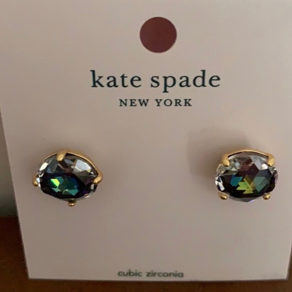 🆕 Kate Spade ♠️ New York Bright Ideas Sparkly Stud Earrings NWT New! Jet - Picture 6 of 6